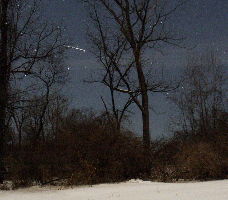 Falling star, or meteor trail