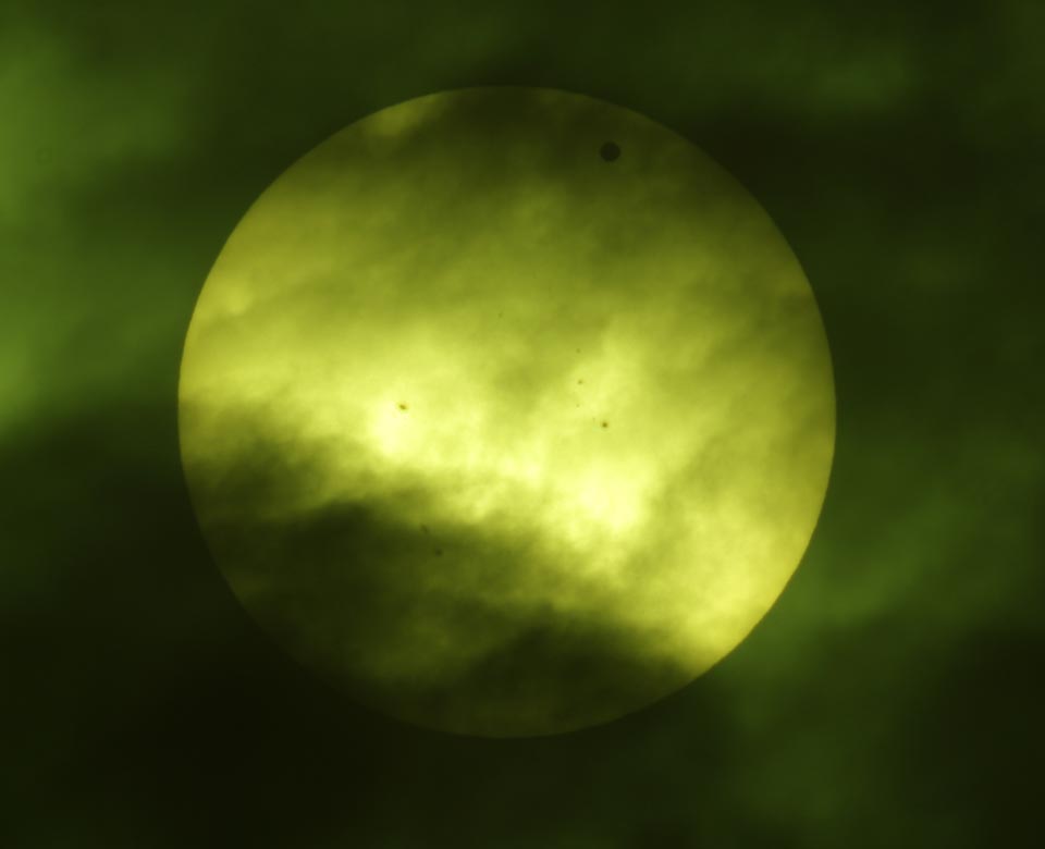 Venus transit, yellow filter